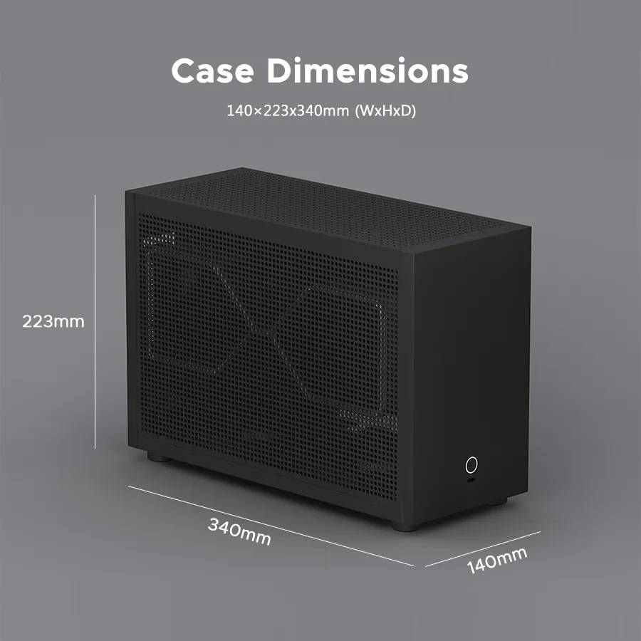 佪λ GEEEK M5 MINI-ITX CASE Black