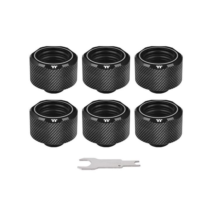 Thermaltake Pacific C-Pro G1/4 PETG 16mm OD 6 Pack - Black - (CL-W214-CU00BL-B)