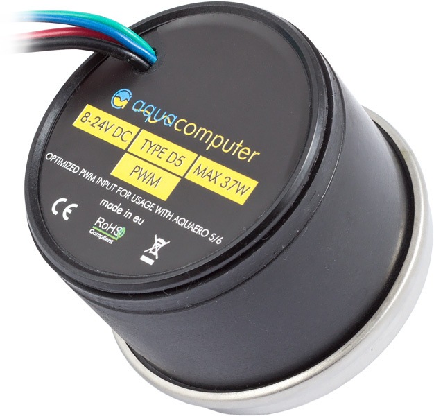 aquacomputer D5 pump motor with PWM input and speed signal