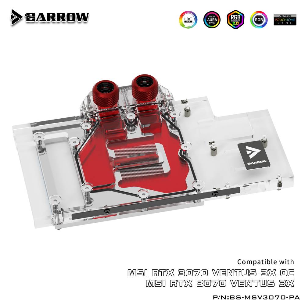 BARROW LRC2.0 full coverage GPU Water Block for MSI 3070 VENTUS Aurora