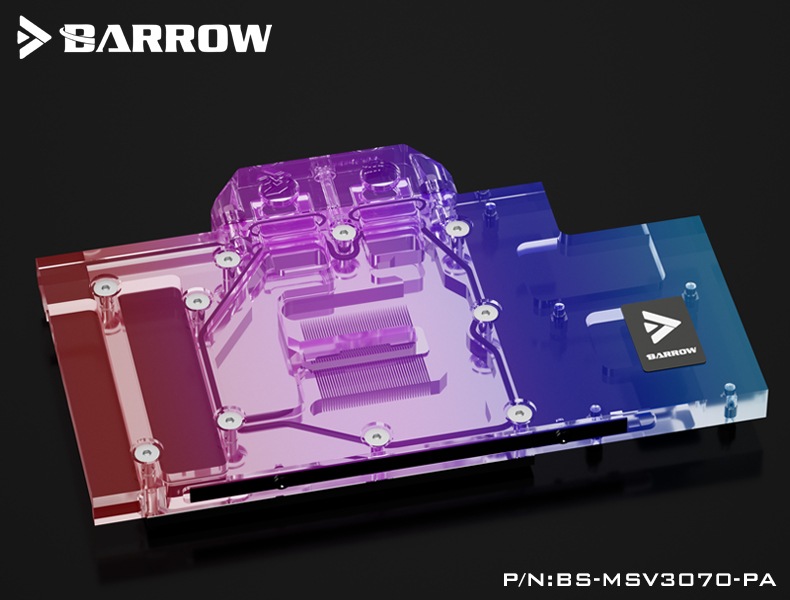 BARROW LRC2.0 full coverage GPU Water Block for MSI 3070 VENTUS Aurora