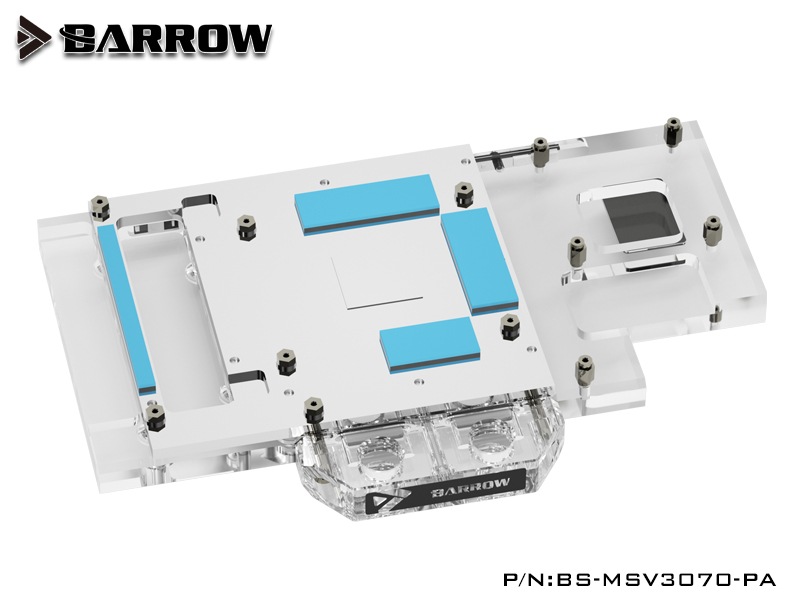 BARROW LRC2.0 full coverage GPU Water Block for MSI 3070 VENTUS Aurora