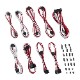 CableMod Classic ModMesh E-Series Cable Kit for EVGA G5 / G3 / G2 / P2 / T2 - WHITE / RED (CM-EV2-CKIT-NKWR-R)