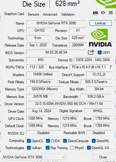 ������ʡ�MSI GeForce RTX 3090 GAMING X TRIO 24G �ܳʿ������