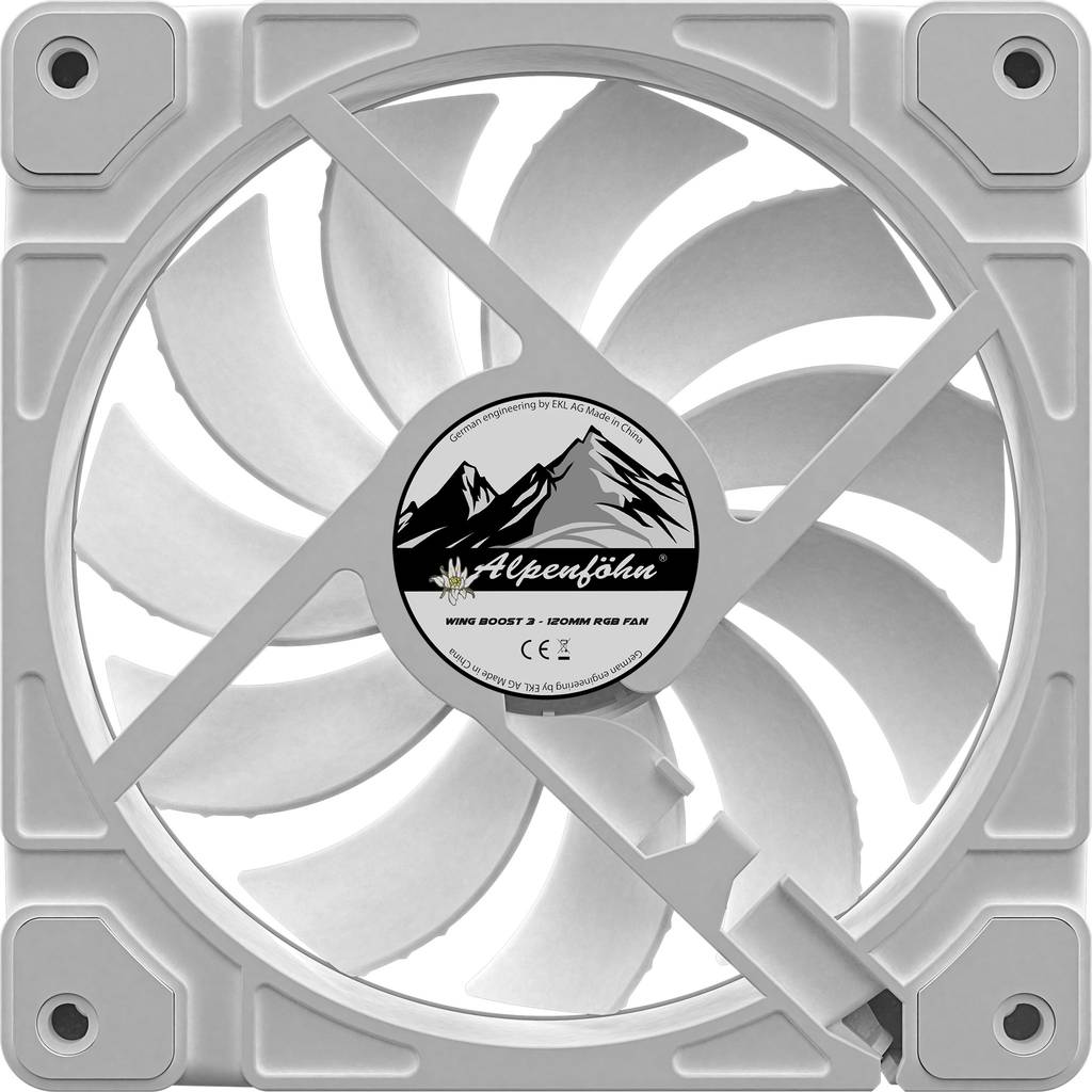Alpenfoehn Wing Boost 3 ARGB White Edition Single 120mm Fan