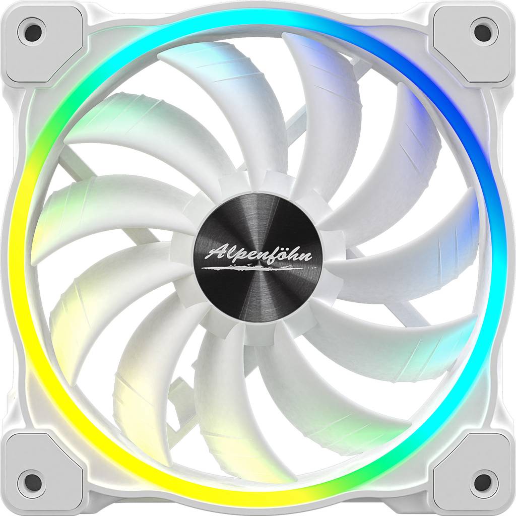 Alpenfoehn Wing Boost 3 ARGB White Edition Single 120mm Fan