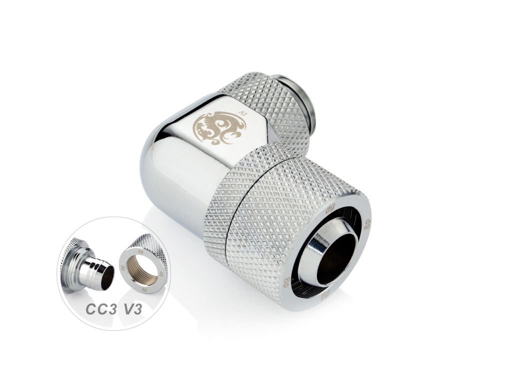 Bitspower G1/4 Dual Rotaly Angle Comp 3/8-5/8