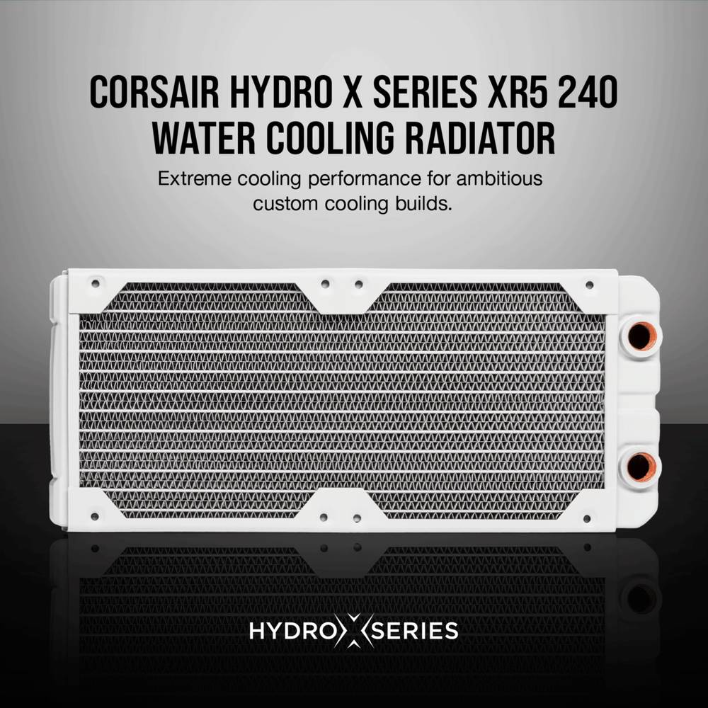 CORSAIR Hydro X Series XR5 240mm Water Cooling Radiator - White