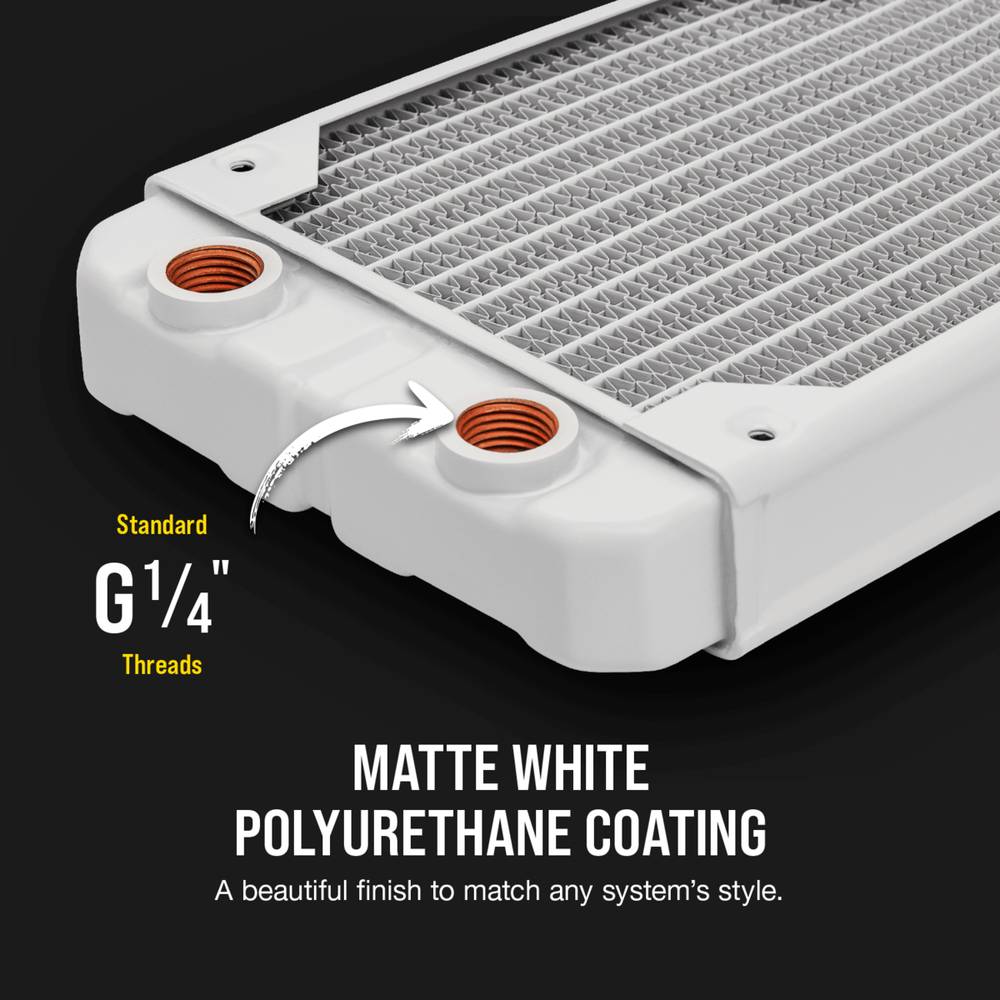 CORSAIR Hydro X Series XR5 240mm Water Cooling Radiator - White