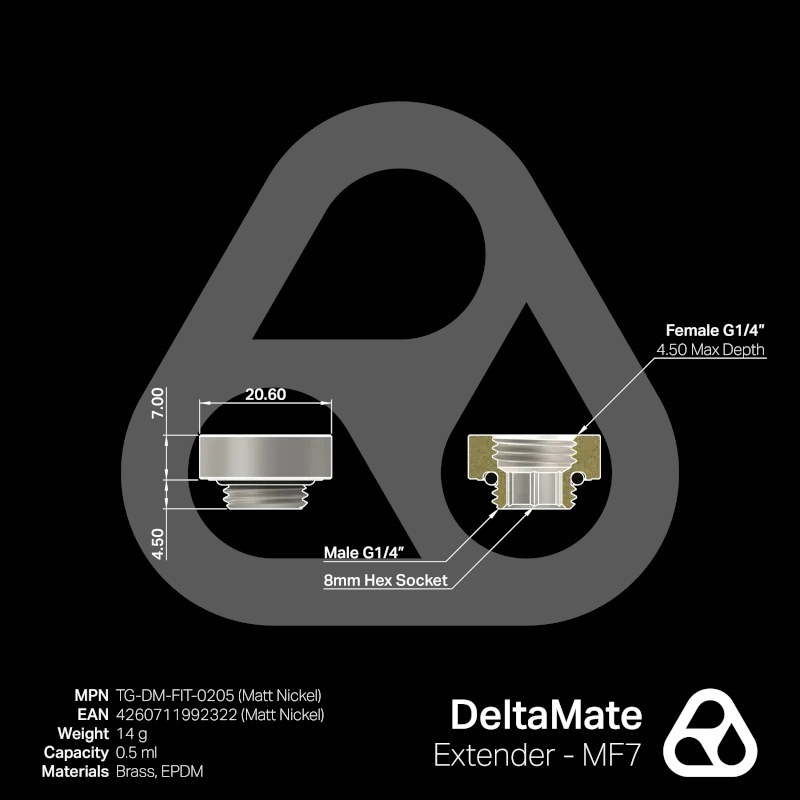 Thermal Grizzly DeltaMate Extender - MF7 Matt Nickel