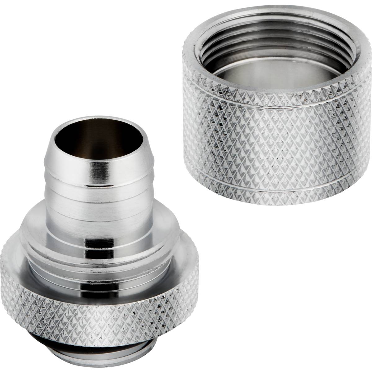 CORSAIR Hydro X Series XF Compression 10/13mm (3/8" / 1/2") ID/OD Fitting Four Pack - Chrome