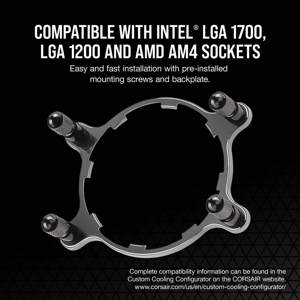 CORSAIR Hydro X Series XC7 RGB PRO CPU Water Block (1700/1200/AM5/AM4) - Black