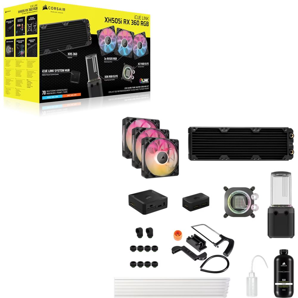 CORSAIR Hydro X Series iCUE LINK XH505i RX 360 RGB Custom Cooling Kit