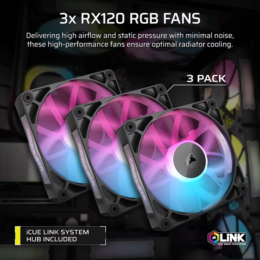 CORSAIR Hydro X Series iCUE LINK XH505i RX 360 RGB Custom Cooling Kit