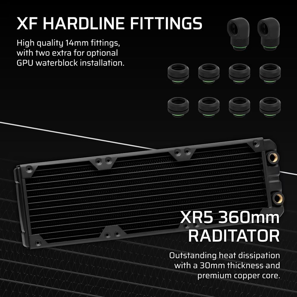 CORSAIR Hydro X Series iCUE LINK XH505i RX 360 RGB Custom Cooling Kit