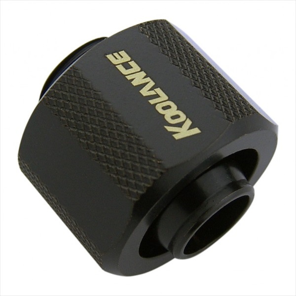 KOOLANCE FIT-V10X16-BK Compression Fitting for 10mm x 16mm (3/8in x 5/8in)Black, G1/4 BSPP