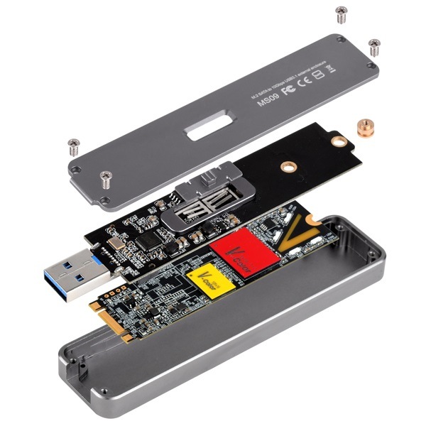 SilverStone MS09 M.2 SATA SSD�б�USB���󥯥������㡼���å� (SST-MS09C)