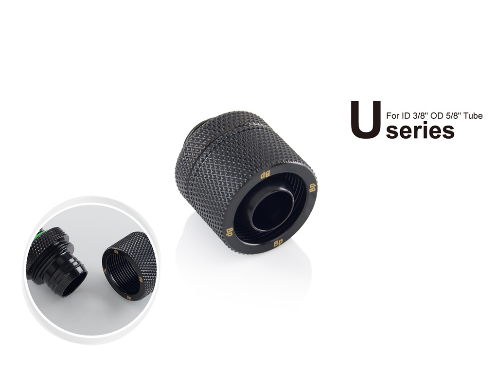 Bitspower G1/4" Matt Black Compression Fitting CC3 Ultimate For ID 3/8" OD 5/8" Tube