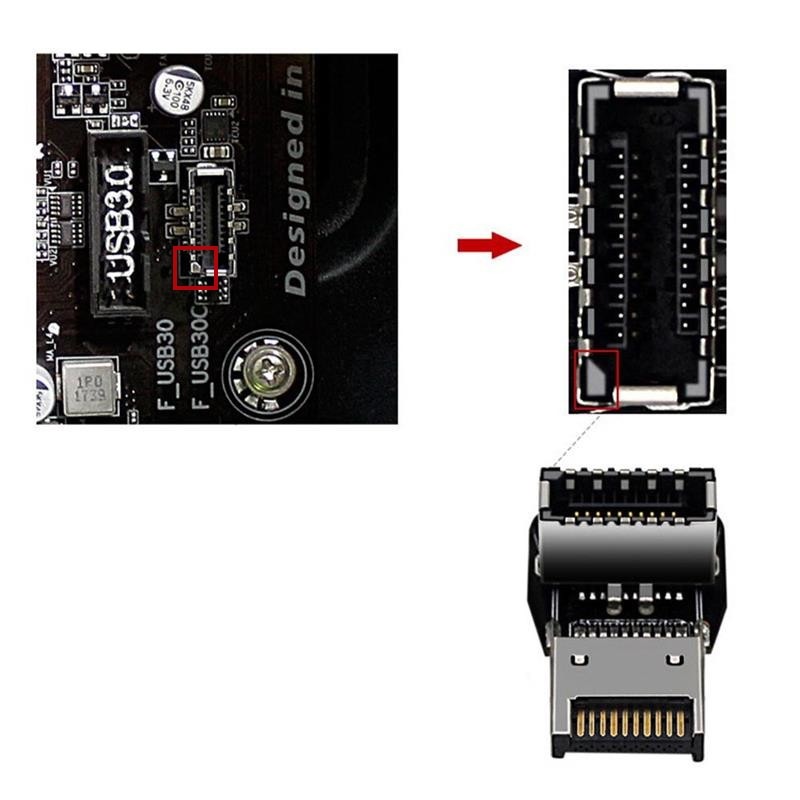 �Ρ��֥��� USB3.1 Type-E �إå� 90�٥��󥰥륳�ͥ��� Ver.A