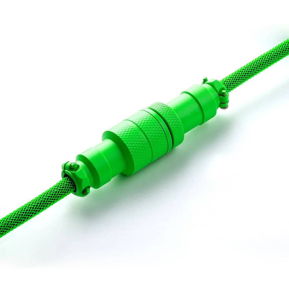 CableMod Pro Coiled Keyboard Cable (Viper Green, USB A to USB Type C, 150cm)