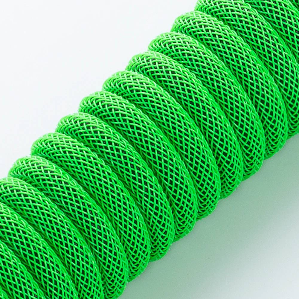 CableMod Pro Coiled Keyboard Cable (Viper Green, USB A to USB Type C, 150cm)