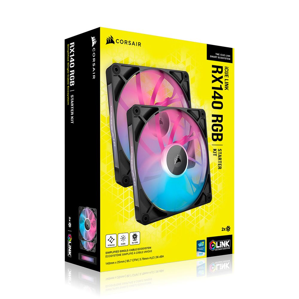 CORSAIR iCUE LINK RX140 RGB Starter Kit (ファン2個セット