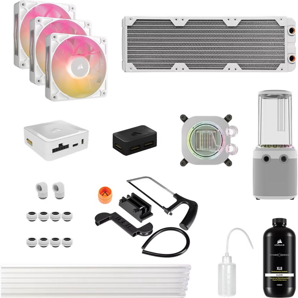 ڼ󤻾ʡǼ׳ǧ CORSAIR Hydro X Series iCUE LINK XH505i RX 360 RGB Custom Cooling Kit - White