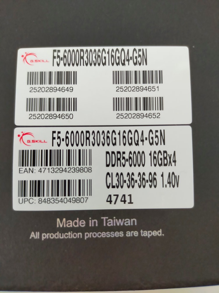 ������� DDR5-RDIMM ECC�� G.SKILL Zeta R5 Neo F5-6000R3036G16GQ4-G5N 64GB (4x16GB)