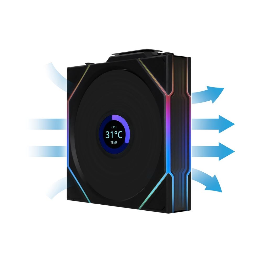 Lian Li UNI FAN TL WIRELESS LCD 120 BK Triple Pack