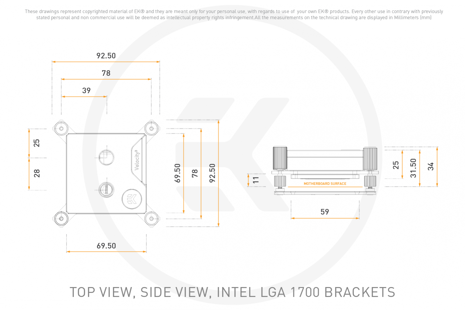 EK WaterBlocks EK-Quantum Velocity3 1700/1851/AM5 - White | 水冷