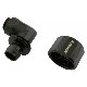 KOOLANCE FIT-L10X16-BK Rotary Elbow Compression Fitting for 10mm x 16mm (3/8in x 5/8in) Black, G1/4 BSPP