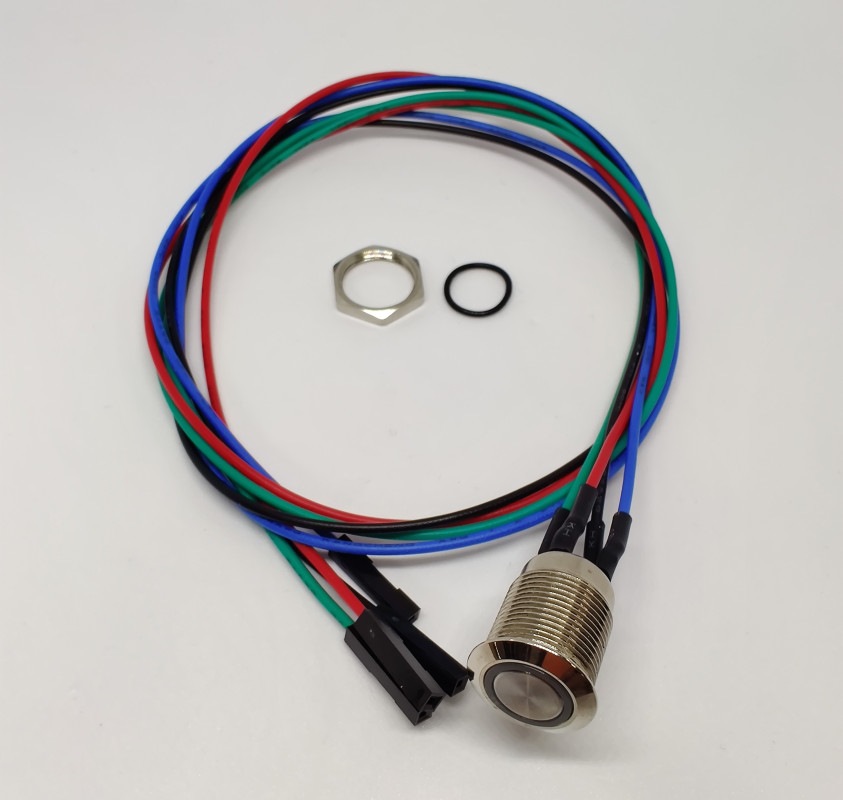 12mm Push Button Switch with 50cm wire harness(�ꥻ�åȥ����å�������)