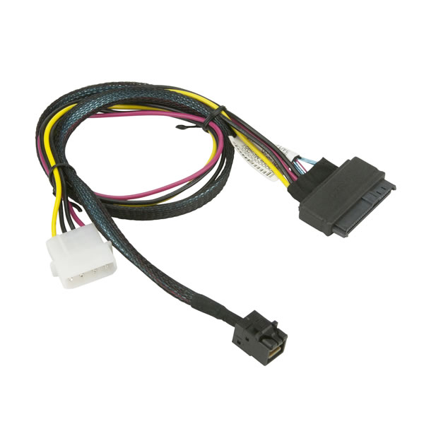 CBL-SAST-0957 55cm MiniSAS HD SFF-8643 to U.2 PCIE SFF-8639 with Power Cable