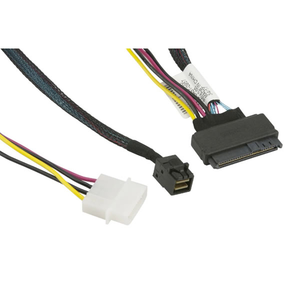 CBL-SAST-0957 55cm MiniSAS HD SFF-8643 to U.2 PCIE SFF-8639 with Power Cable