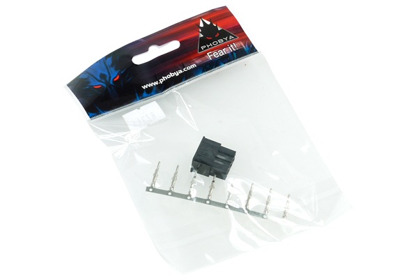 Phobya ATX Power Connector 8Pin male incl. 8 Pins - black | PC