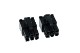 Phobya VGA Power Connector 6Pin male (tapered) incl. 6 Pins - 2 pcs black