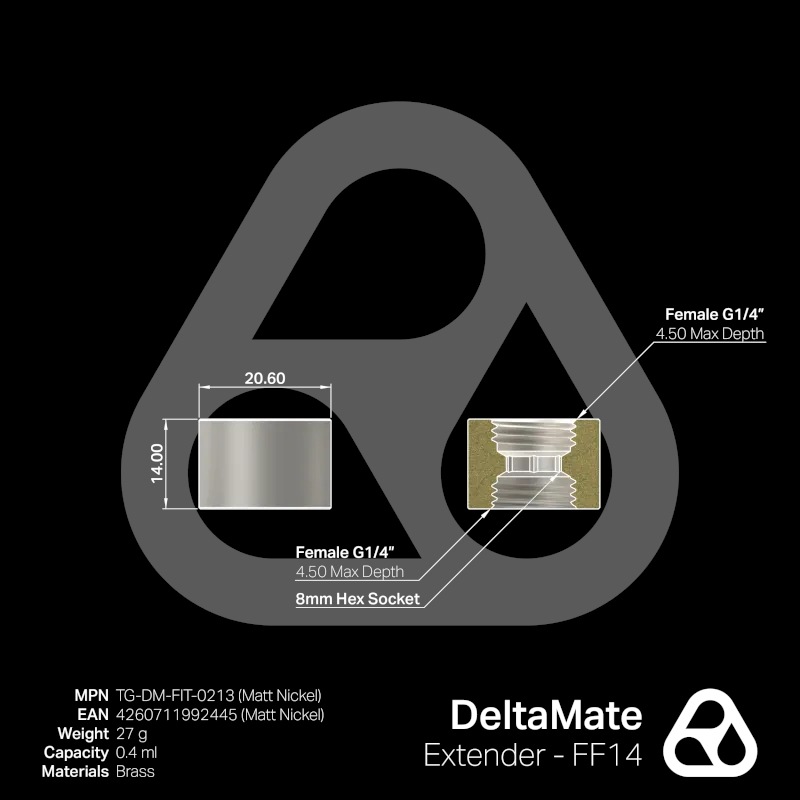 Thermal Grizzly DeltaMate Extender - FF14 Matt Nickel
