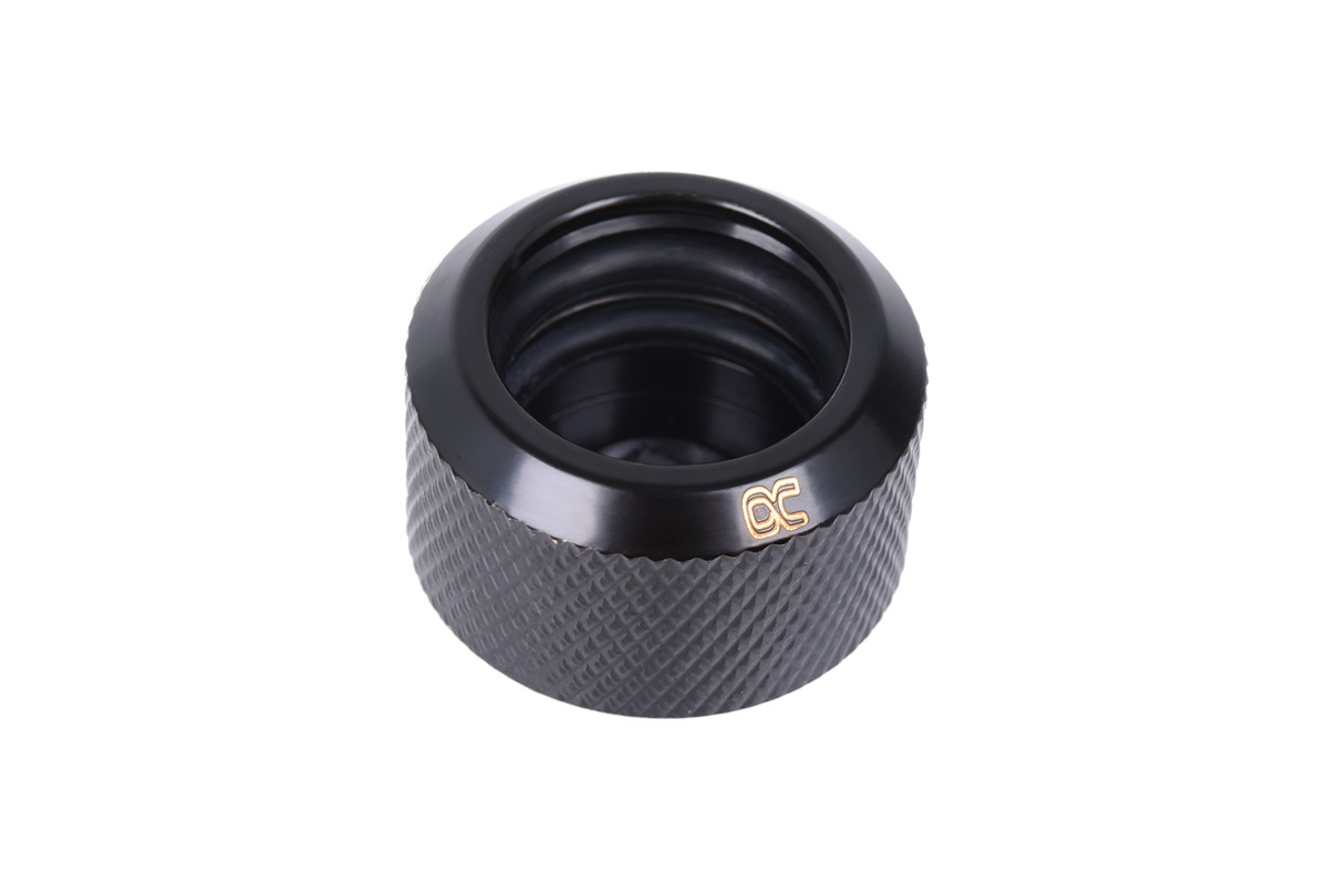 ACool Eiszapfen 16mm HardTube compression fitting G1/4 - knurled - deepp Black