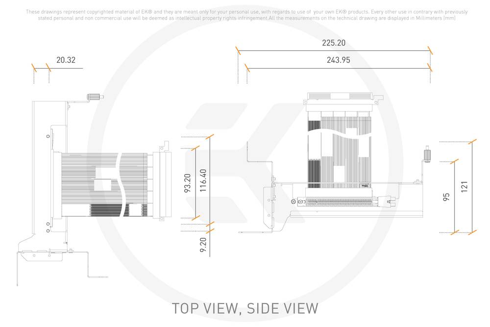 �ڼ�󤻾��ʡ�Ǽ���׳�ǧ�� EK WaterBlocks EK-Loop Vertical GPU Holder EVO - Gen4 Riser (shifted)