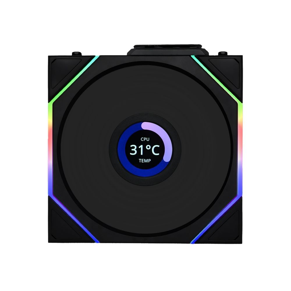 Lian Li UNI FAN TL WIRELESS LCD 120 BK Reverse Blade Triple Pack