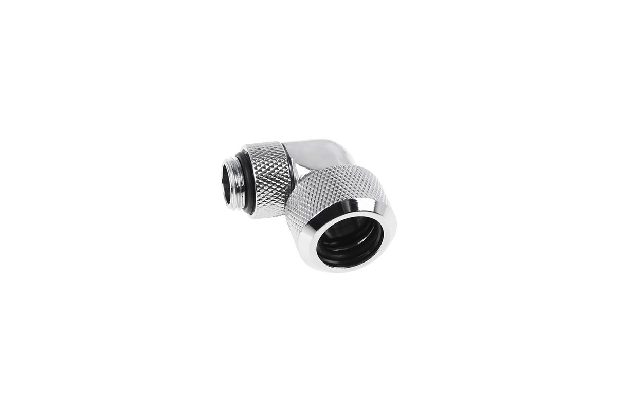 ACool Eiszapfen 16mm HardTube compression fitting 90 rotatable G1/4 - knurled - chrome