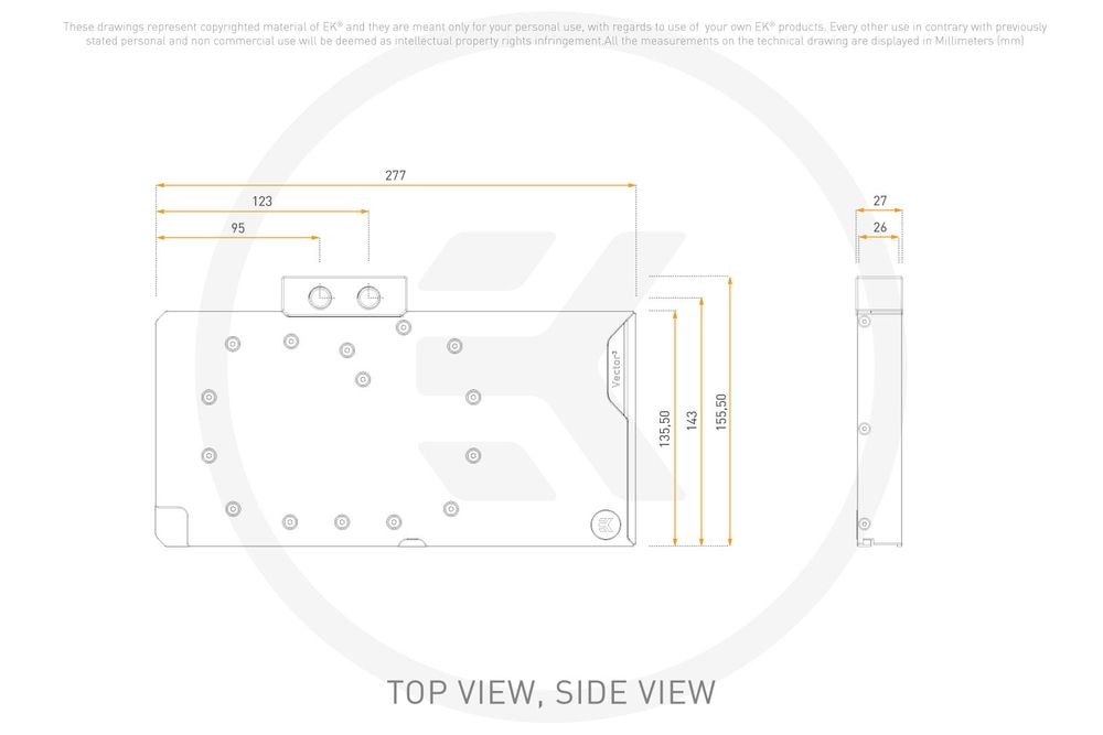 EK WaterBlocks EK-Quantum Vector3 Astral RTX 5090 - Plexi | 水冷
