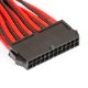 Phanteks sleeved extension cables for Motherboard [Black/Red] (PH-CB24P_BR)