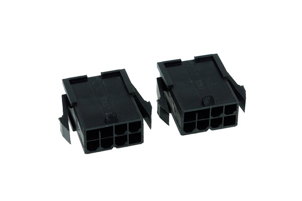 Phobya VGA Power Connector 8Pin female incl. 8 Pins - 2 pcs black