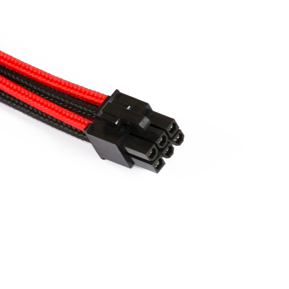 Phanteks sleeved extension cables for VGA 6pin [Black/Red] (PH-CB6V_BR)