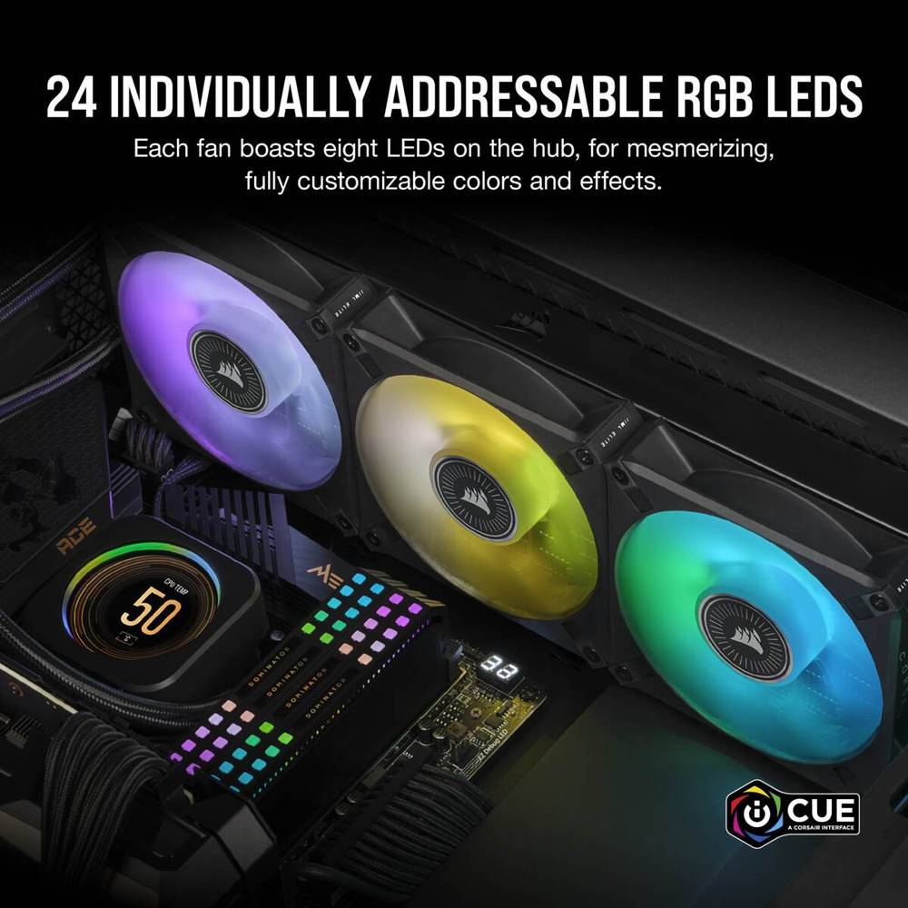 CORSAIR ML120 RGB ELITE Triple (120mm�ե���3�ĥѥå�)
