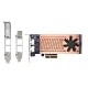 QNAP QM2-2P2G2T �ǥ奢�� M.2 2280 NVMe SSD 2.5GbE 2�ݡ��� PCIe 3.0 x4 ��ĥ������