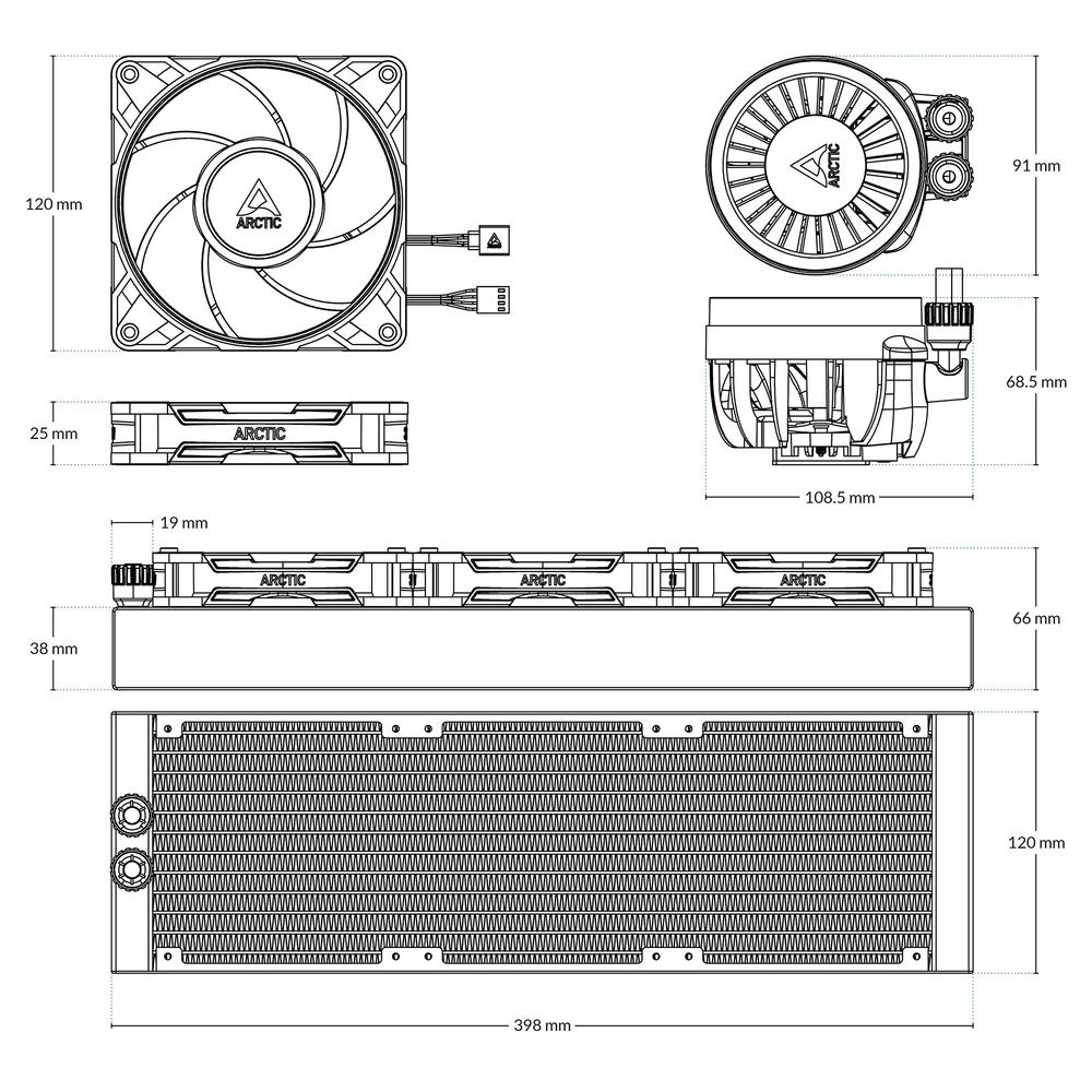 ARCTIC Liquid Freezer III Pro 360 A-RGB Black