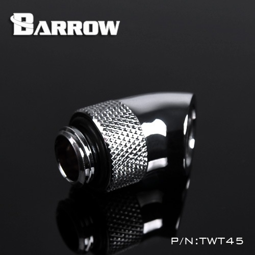 BARROW 45Rotary Adapter ( Male to Female ) Shiny silver