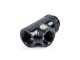 Bitspower Matt Black T-Block Rotary G1/4"& Inner G1/4"x2